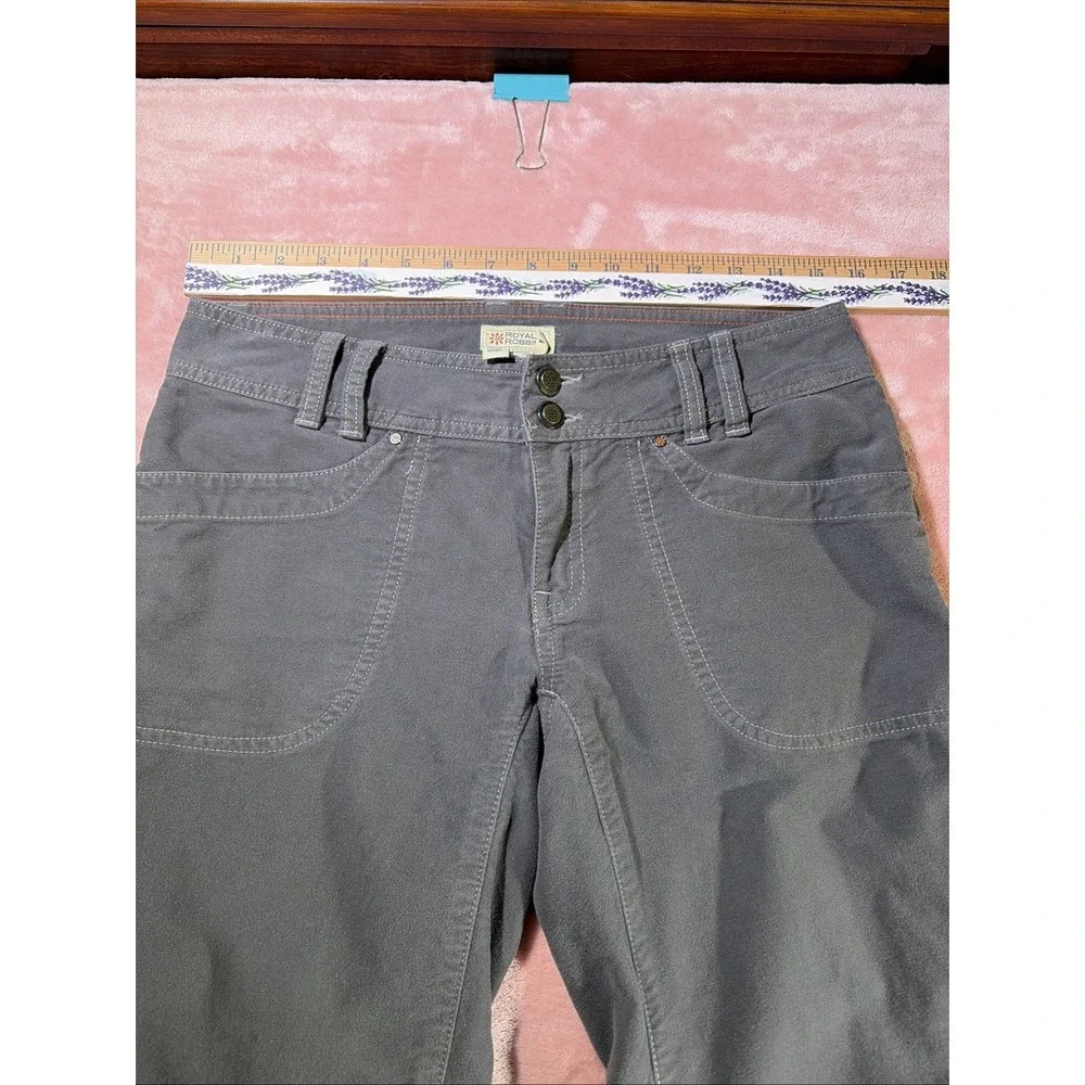 Royal Robbin's Gray Cotton/ Spandex Hiking Pants. Boot Cut. Sz 4